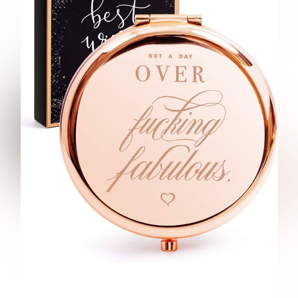 Rose Gold Compact Mirror NWOT